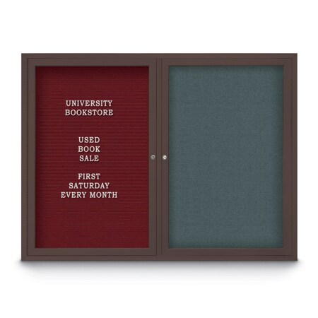 United Visual Products Corkboard, 24"x36", Ultramarine/Gold UV402PLUS-GOLD-ULTMAR